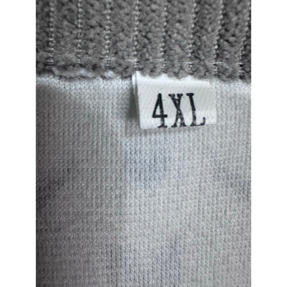 Aztec Print Button Down Cardigan Jacket Gray White Southwest Western Shacket 4XL - Picture 2 of 6